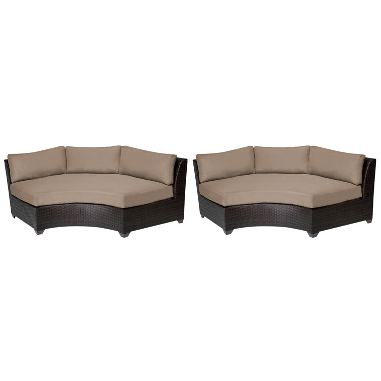 Replacement cushions for curved best sale outdoor sofa